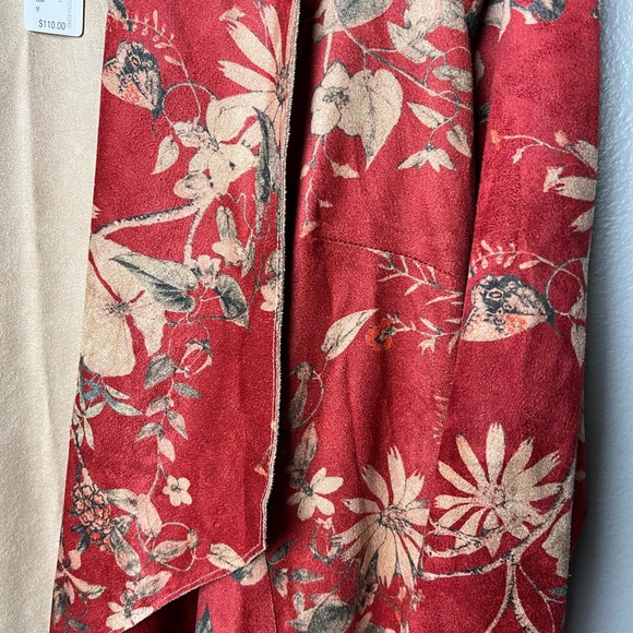 NWT Soft Surroundings Rustic Botanical Suede Jacket- Medium - Picture 3 of 9